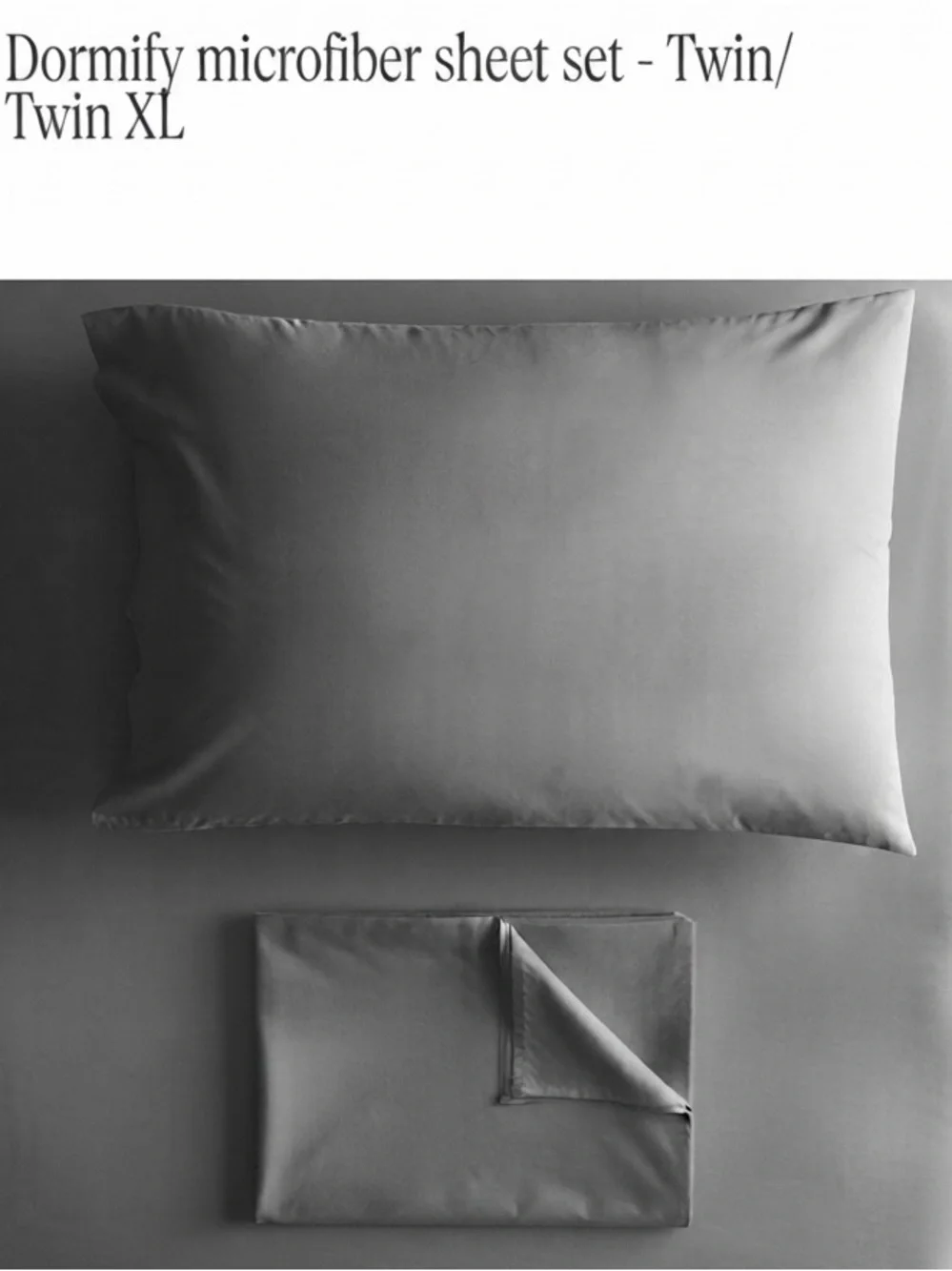 Microfiber Twin XL Sheets - Gray